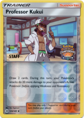 Professor Kukui 128/149 Reverse Holo STAFF Promo - 2017 Regional Championships